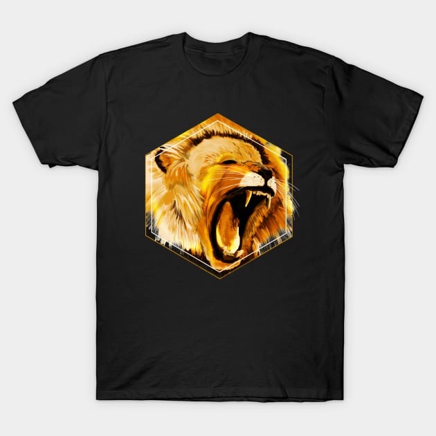 Lion Design T-Shirt by KyleKishART